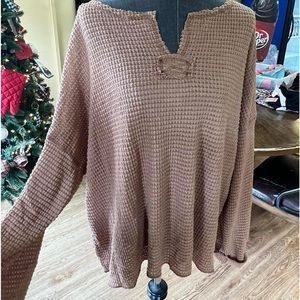 Umgee waffle long sleeve top